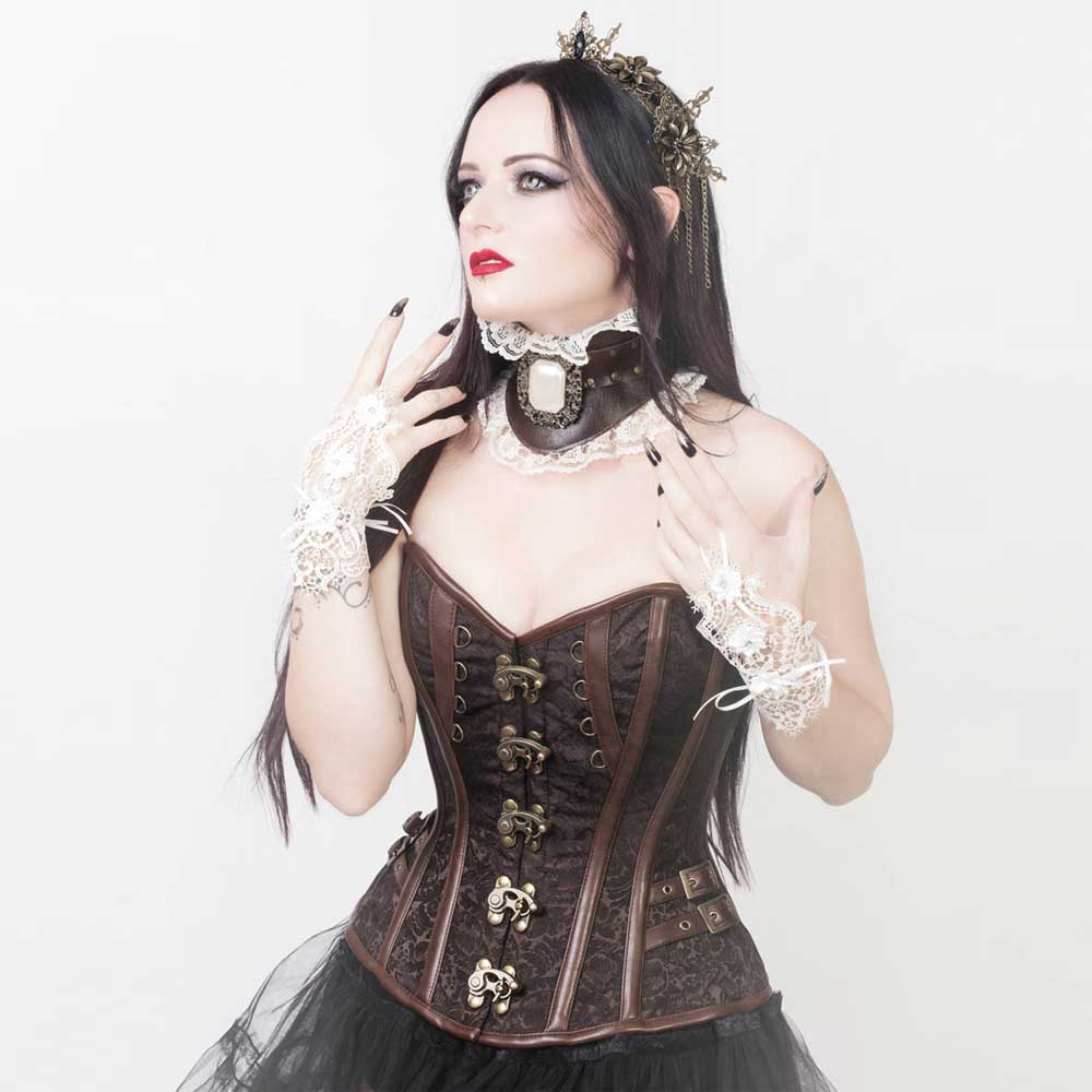 Attitude Corsets - Myriama Vollbrust Korsett - Braun